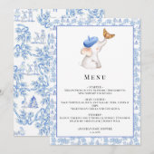 ボンジュール ベベ ロマンチック フレンチ ガール ベイビー シャワー メニュー 招待状 (正面/裏面)