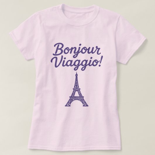 ボンジュール・ヴィアッジョ! Tシャツ (デザイン正面)