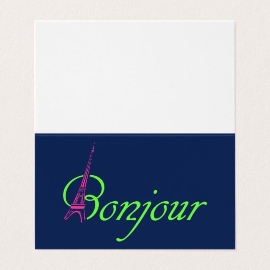 ボンジュール 名刺 (外部フラット)