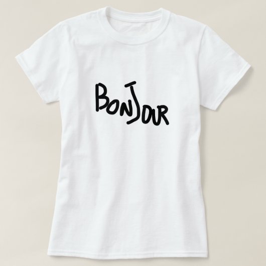 ボンジュール 女性用Tシャツ Tシャツ (デザイン正面)