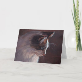 ボンジョヴィ子猫オリジナルキャットアートグリーティングカード カード