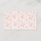 ボンジョーベトイルピンクフランスののベビーシャワー エンクロージャーカード (裏面)