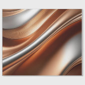 ボンツシルバーの波状パターン(の模様が)あるラッピング紙 ラッピングペーパー (フラット)