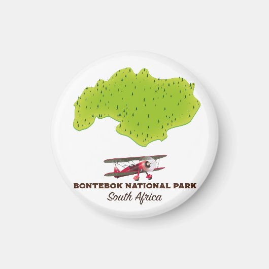 ボンテボック国立公園 南アフリカ 地図 マグネット (正面)
