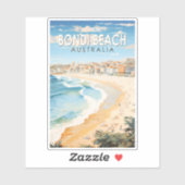 ボンディビーチオーストラリアトラベルアートヴィンテージ シール (シート)