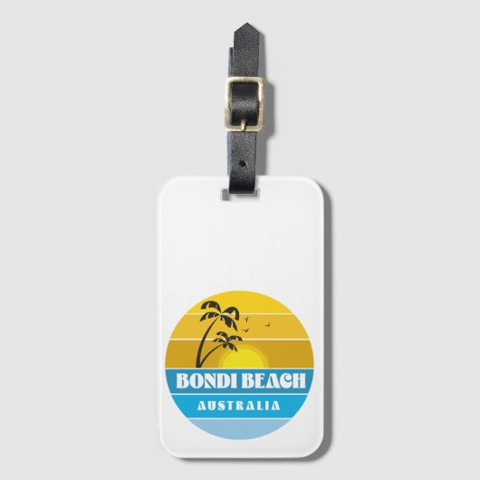 ボンディビーチオーストラリアボタン ラゲッジタグ (正面縦)