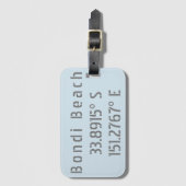 ボンディビーチオーストラリア緯度経度 ラゲッジタグ (正面縦)