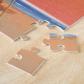 ボンディビーチヴィンテージ旅行ポスター ジグソーパズル (側面)