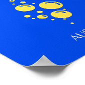 ボンディビーチ、ボンディビーチトラベルアートブルー ポスター (角)