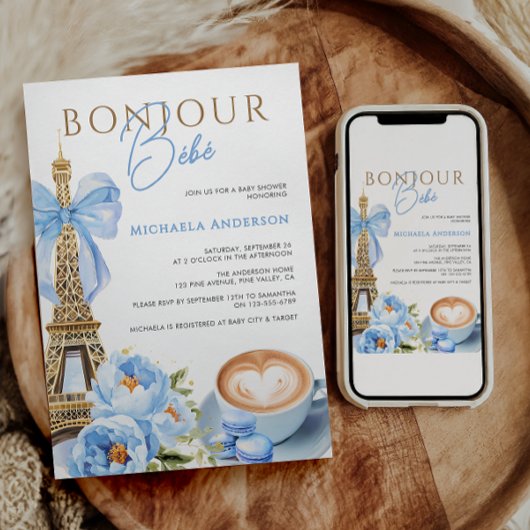 ボンドゥールベベベベェ水の色コケットボーベビーシャワーI 招待状