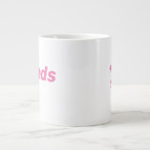 ボンドガールピンクの手錠お仕事取るおもしろい ジャンボコーヒーマグカップ (正面)