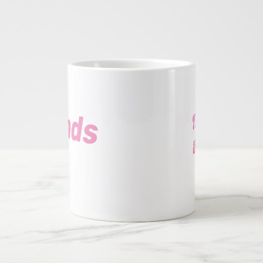 ボンドガールピンクの手錠お仕事取るおもしろい ジャンボコーヒーマグカップ (正面)