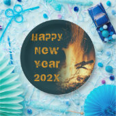 ボンドファイアニューイヤーズイブパーティー文字 ペーパープレート (パーティー)