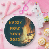 ボンドファイアニューイヤーズイブパーティー文字 ペーパープレート (パーティー)