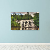 ボンド滝（ミシガン州） キャンバスプリント (インサイチュ (ウッドフロア))