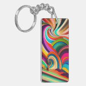 ボンナロー抽象芸術アート キーホルダー (正面左)