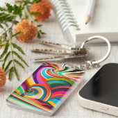 ボンナロー抽象芸術アート キーホルダー (正面右)