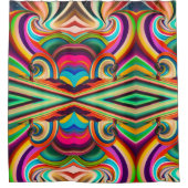 ボンナロー抽象芸術アート シャワーカーテン (正面)