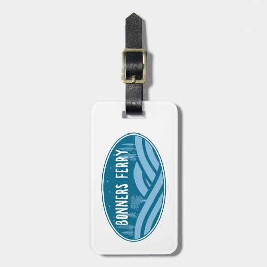 ボンナーズフェリーアイダホアウトドア ラゲッジタグ (正面縦)