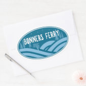 ボンナーズフェリーアイダホアウトドア 楕円形シール (封筒)