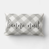ボンヌニット |グレーと白 ランバークッション (正面)