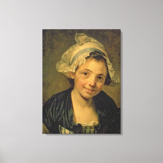 ボンネットの女の子, 1760年代 キャンバスプリント (正面)