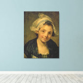 ボンネットの女の子, 1760年代 キャンバスプリント (インサイチュ (ウッドフロア))