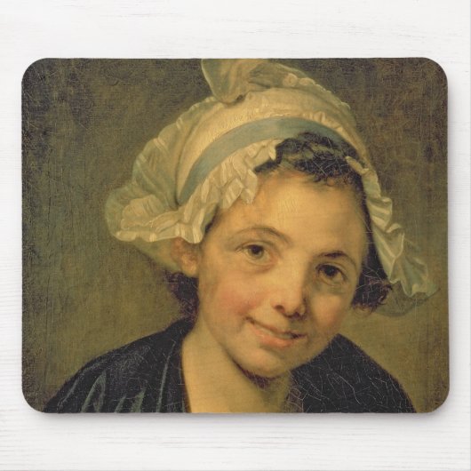 ボンネットの女の子、1760年代 マウスパッド (正面)