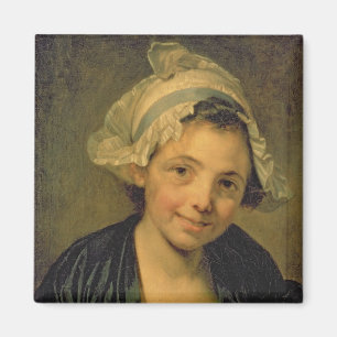 ボンネットの女の子、1760年代 マグネット