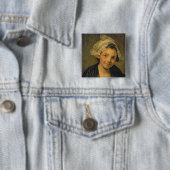 ボンネットの女の子、1760年代 缶バッジ (インサイチュ)