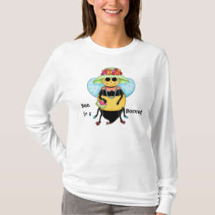 ボンネットの風変わりな蜂蜜の蜂の芸術のカスタムの蜂 Tシャツ