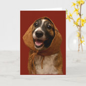 ボンネットのMaggie -挨拶状(中ブランク) カード (黄色い花)