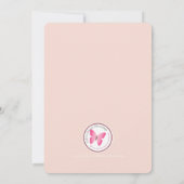 ボンネット付きバプテスマ·ベビーガール 招待状 (裏面)