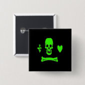 ボンネット緑のStede 缶バッジ (正面&裏面)