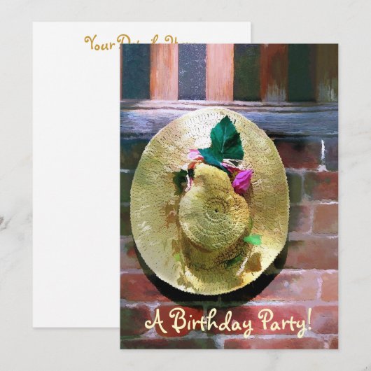 ボンネット 招待状 (正面/裏面)