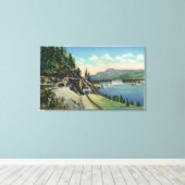 ボンネビルの近くの高速道路と鉄道のトンネル キャンバスプリント (インサイチュ (ウッドフロア))