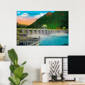 ボンネビルダムオンコロンビアリバー ポスター (ホームオフィス)