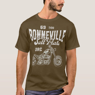 ボンネビル・ソルトフラッツのオートバイ・レース バイク愛 Tシャツ