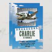 ボンバディーロ クロコダイルの誕生日招待状 招待状 (正面/裏面)