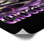 ボンバルディノクロコディロパープル稲妻クロコダレアイ ポスター (角)