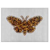 ボンビックスモリシルクモスライフサイクルシルエット カッティングボード (正面)