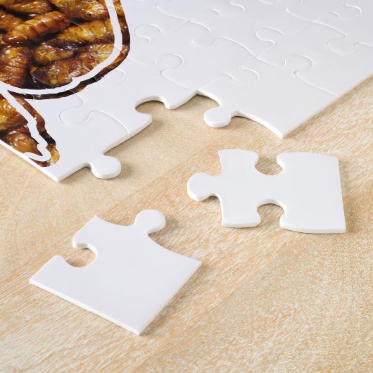 ボンビックスモリシルクモスライフサイクルシルエット ジグソーパズル (側面)