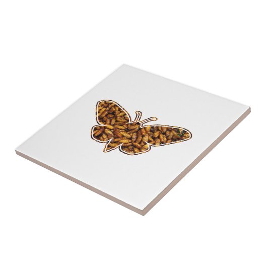 ボンビックスモリシルクモスライフサイクルシルエット タイル (側面)