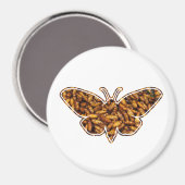 ボンビックスモリシルクモスライフサイクルシルエット マグネット (正面/裏面)