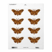 ボンビックスモリシルクモスライフサイクルシルエット ラベル (フルシート)