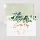 ボンビーノ エレガント ラッシュ グリーン ユーカリ 招待状 (正面/裏面)