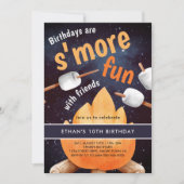 ボンファイアーズモレスキャンプ誕生日 招待状 (正面)