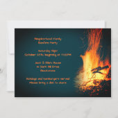 ボンファイアーナイトタイムパーティーお祝い屋外 招待状 (正面)