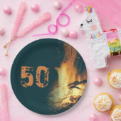 ボンファイアーバックヤードバースデーパーティー ペーパープレート (パーティー)