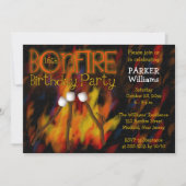 ボンファイアーマーシュメルローロースト16thバースデーパーティー 招待状 (正面)
